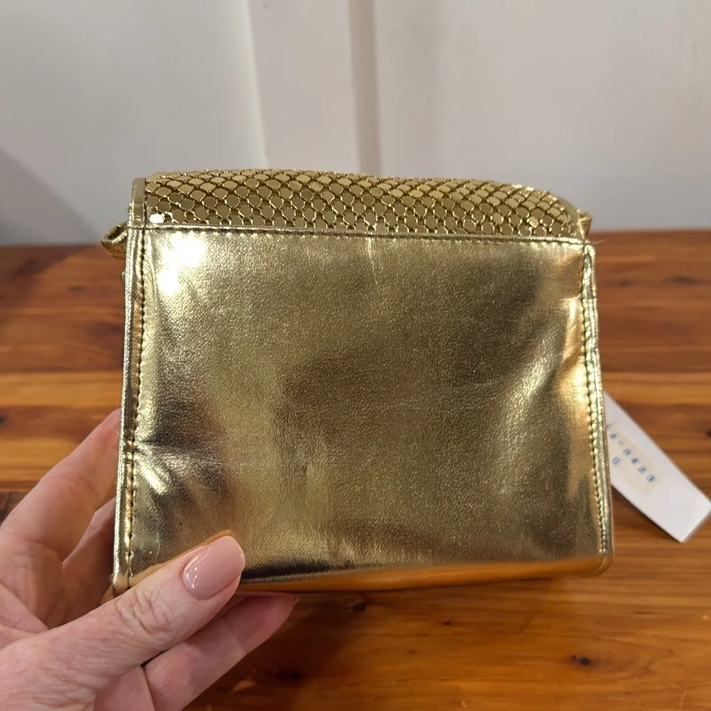 NWT Vintage Whiting and Davis International Gold Mesh Purse